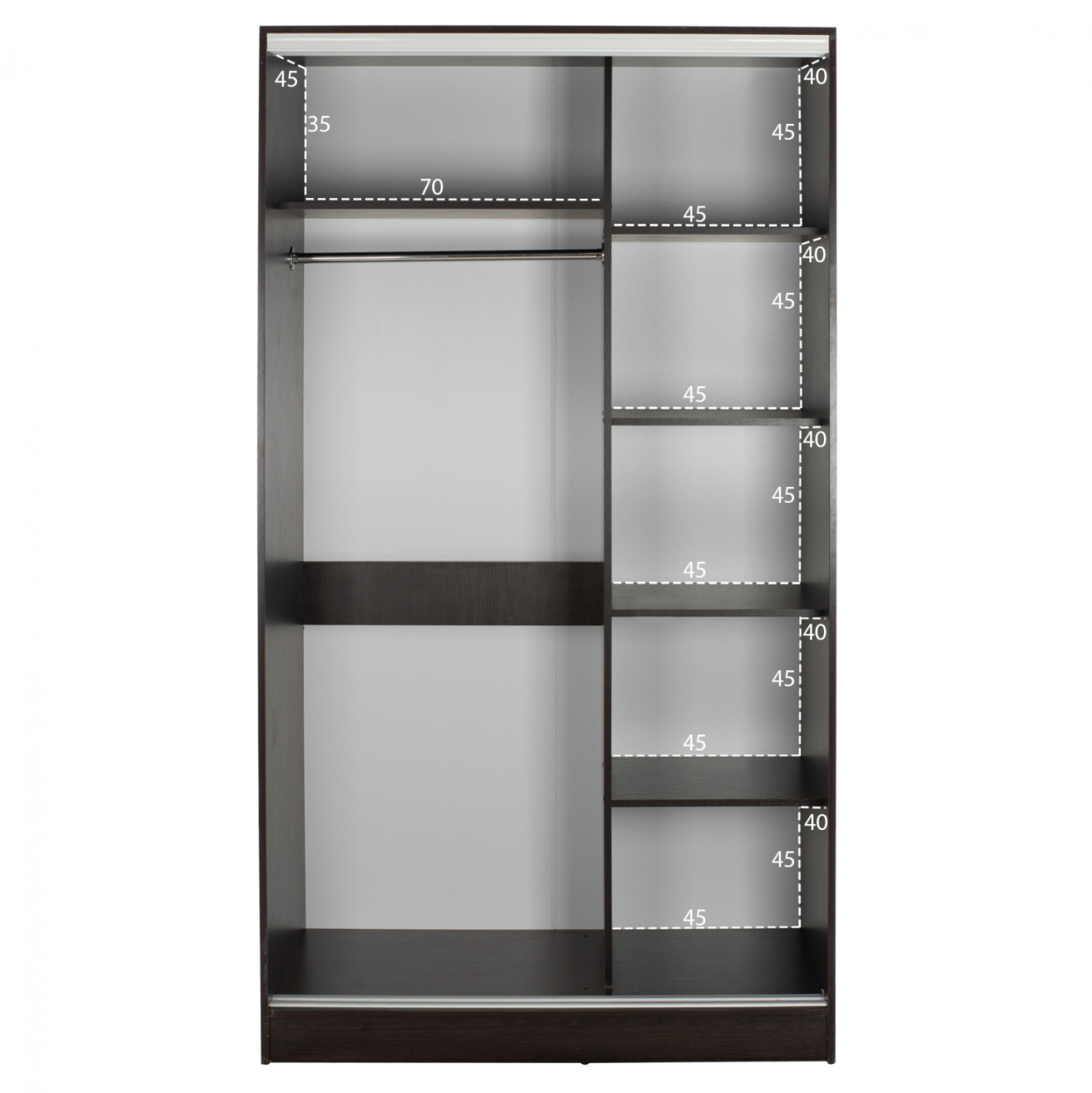 ΝΤΟΥΛΑΠΑ ΣΥΡΟΜΕΝΗ ADLER ΣΥΡΟΜΕΝΗ ΜΕΛΑΜΙΝΗΣ 120x60x220Υεκ. ΔΙΦΥΛΛΗ WENGE ΜΕ ΚΑΘΡΕΠΤΗ HM2460.02 [4]