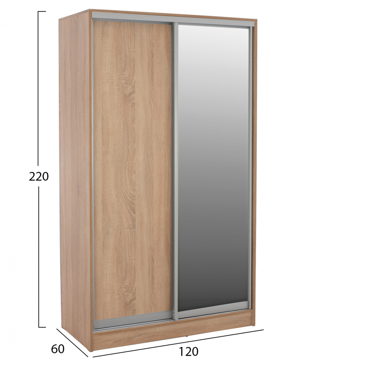 ΝΤΟΥΛΑΠΑ ΣΥΡΟΜΕΝΗ ADLER ΜΕΛΑΜΙΝΗΣ 120x60x220Yεκ. ΔΙΦΥΛΛΗ SONAMA ΜΕ ΚΑΘΡΕΠΤΗ HM2460.01 [2]