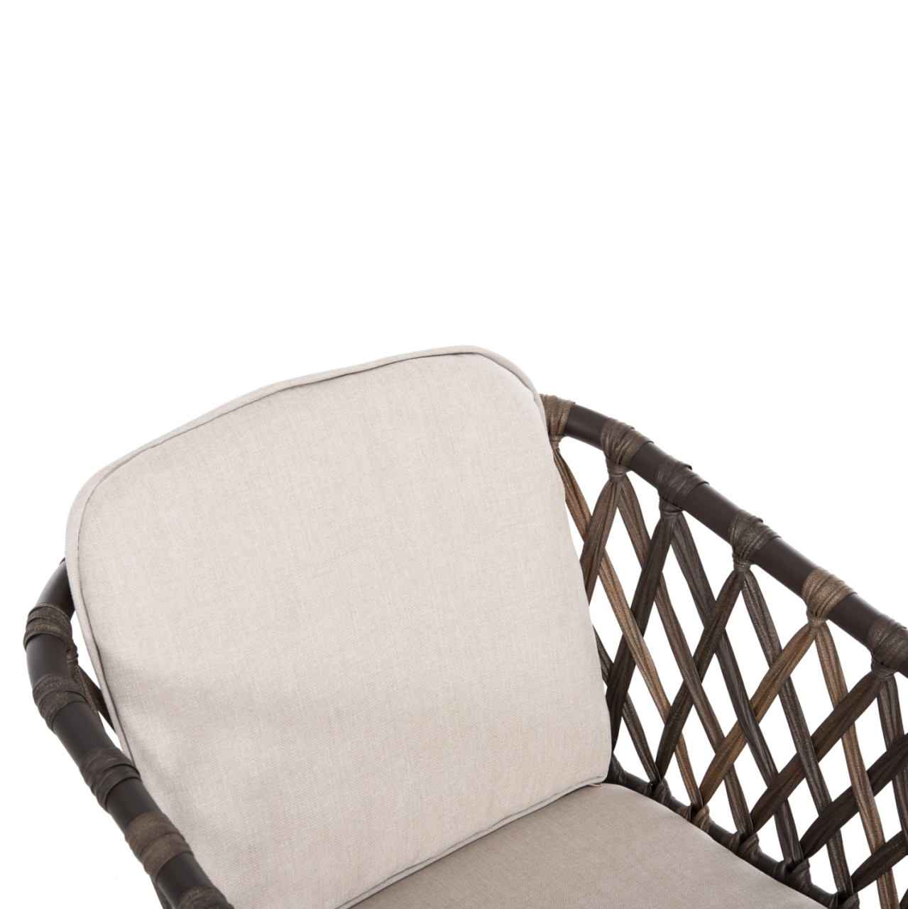 ALUMINUM ARMCHAIR BOLLY HM6080 BROWN FRAME-SYNTHETIC RATTAN IN BROWN-BEIGE CUSHIONS 58,5x67x86Hcm. [7]