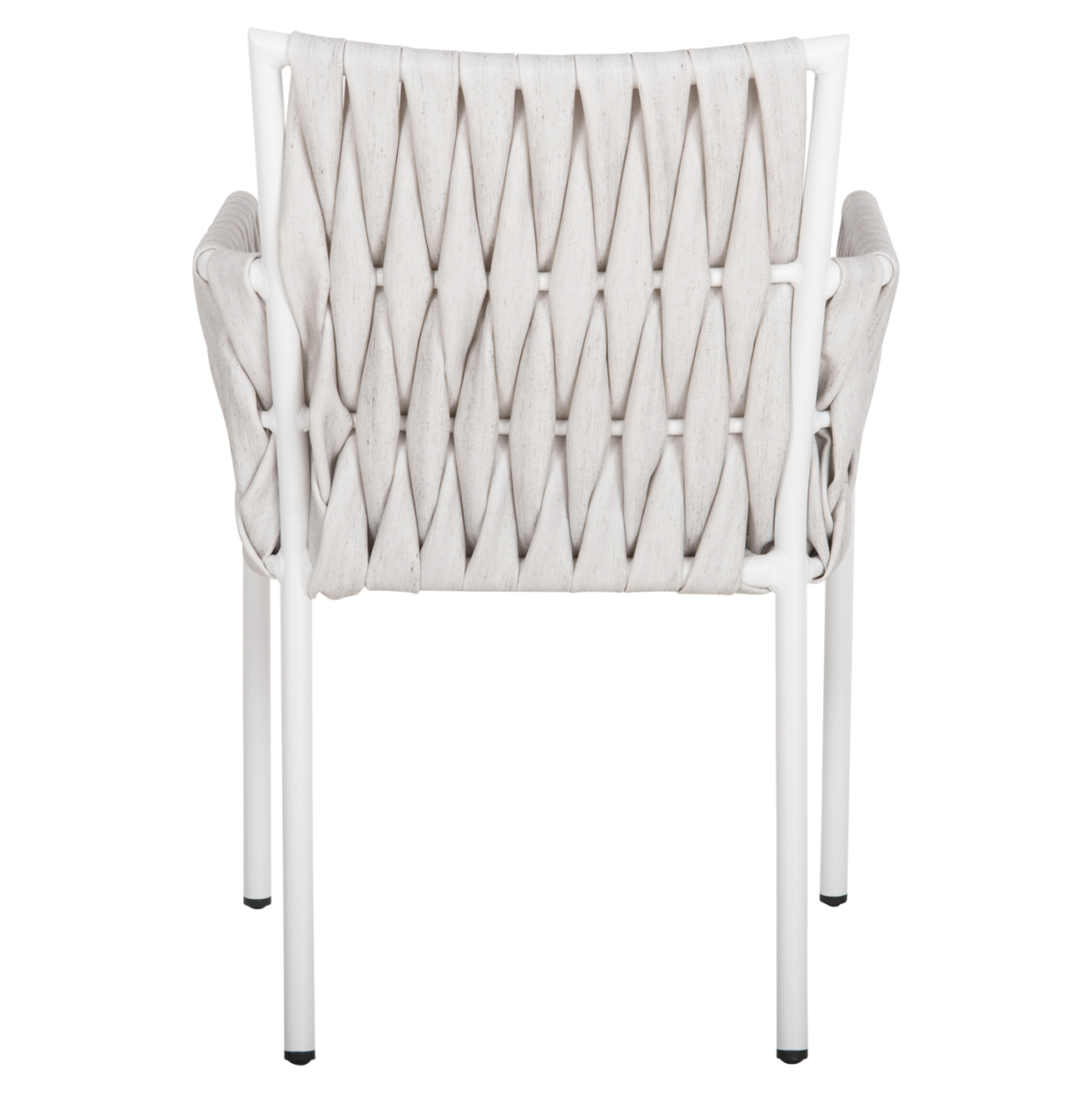ALUMINUM ARMCHAIR MARTIN HM5564.11 WHITE FRAME AND OFF-WHITE SYNTHETIC RATTAN 56x56x80Hcm. [6]