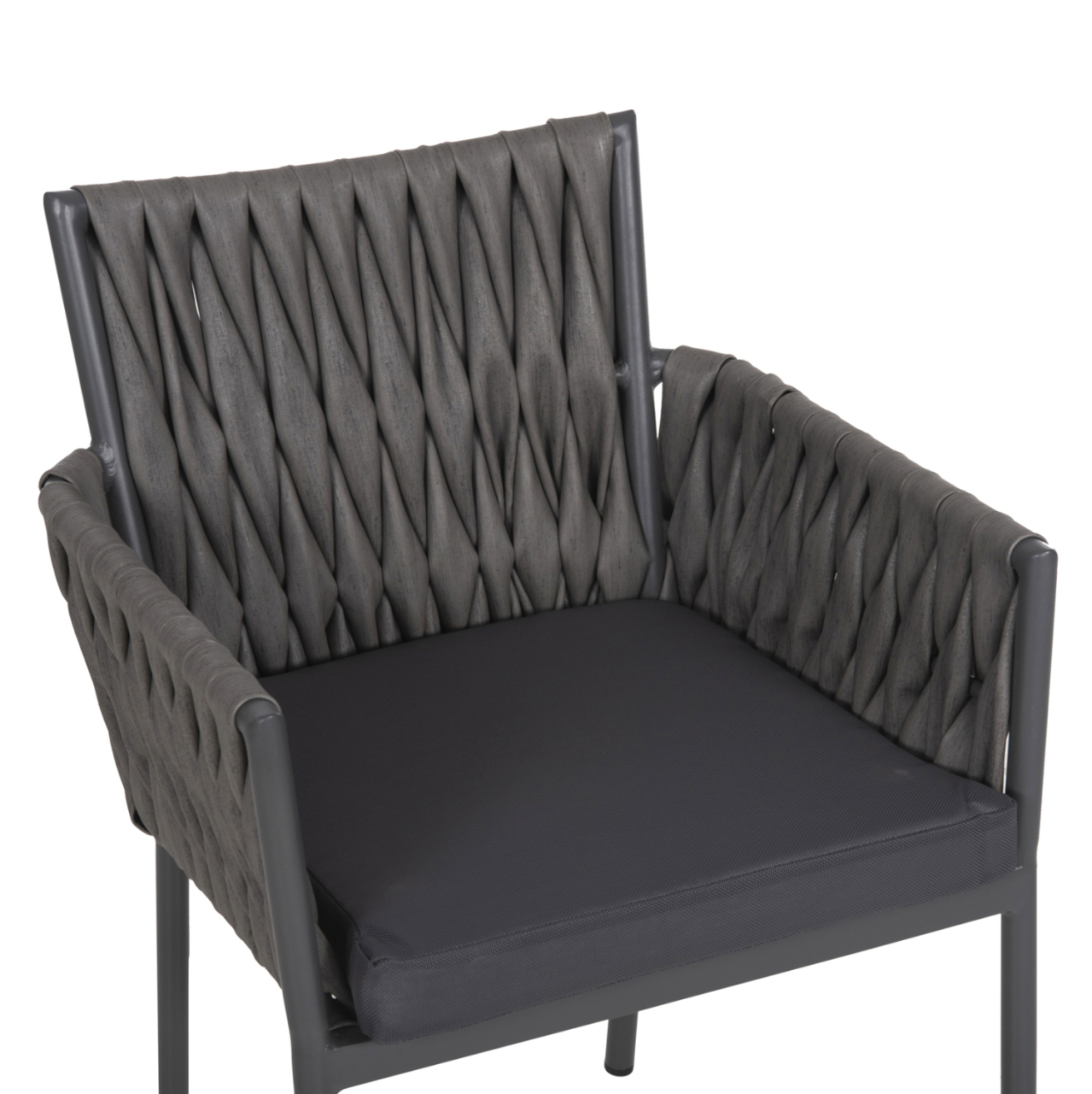ALUMINUM ARMCHAIR MARTIN HM5564.12 ANTHRACITE FRAME AND ANTHRACITE SYNTHETIC RATTAN 56x56x80Hcm. [7]