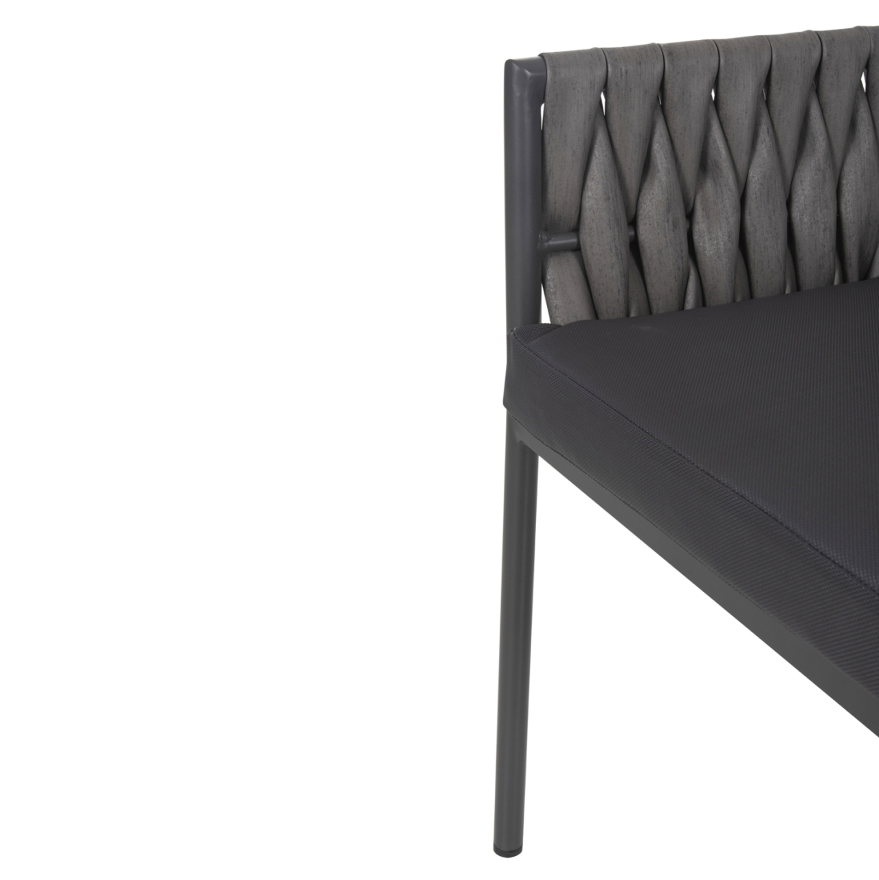 ALUMINUM ARMCHAIR MARTIN HM5564.12 ANTHRACITE FRAME AND ANTHRACITE SYNTHETIC RATTAN 56x56x80Hcm. [10]