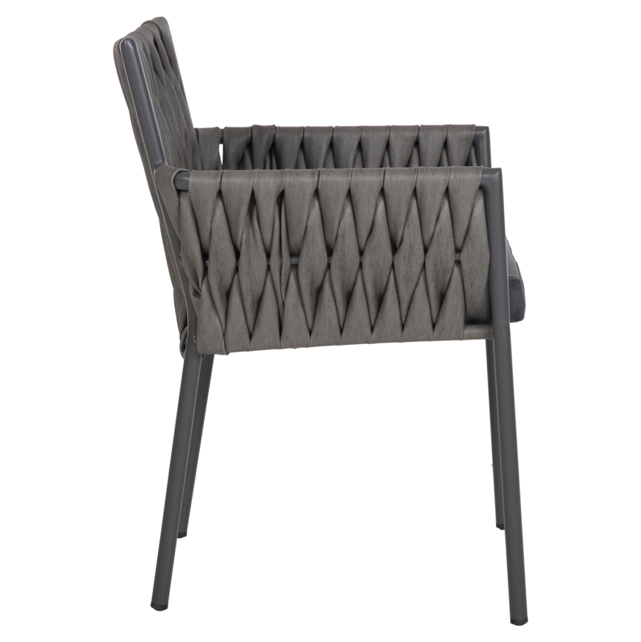 ALUMINUM ARMCHAIR MARTIN HM5564.12 ANTHRACITE FRAME AND ANTHRACITE SYNTHETIC RATTAN 56x56x80Hcm. [4]