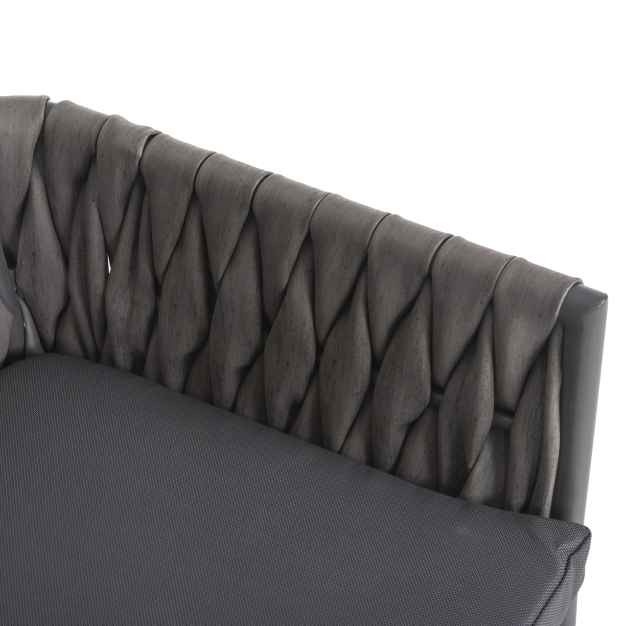 ALUMINUM ARMCHAIR MARTIN HM5564.12 ANTHRACITE FRAME AND ANTHRACITE SYNTHETIC RATTAN 56x56x80Hcm. [8]