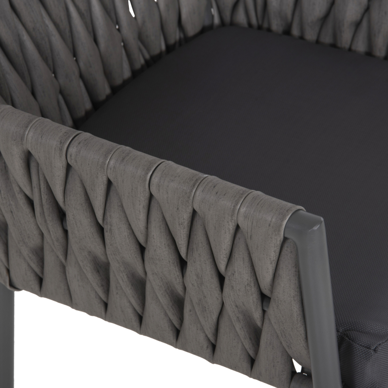 ALUMINUM ARMCHAIR MARTIN HM5564.12 ANTHRACITE FRAME AND ANTHRACITE SYNTHETIC RATTAN 56x56x80Hcm. [9]