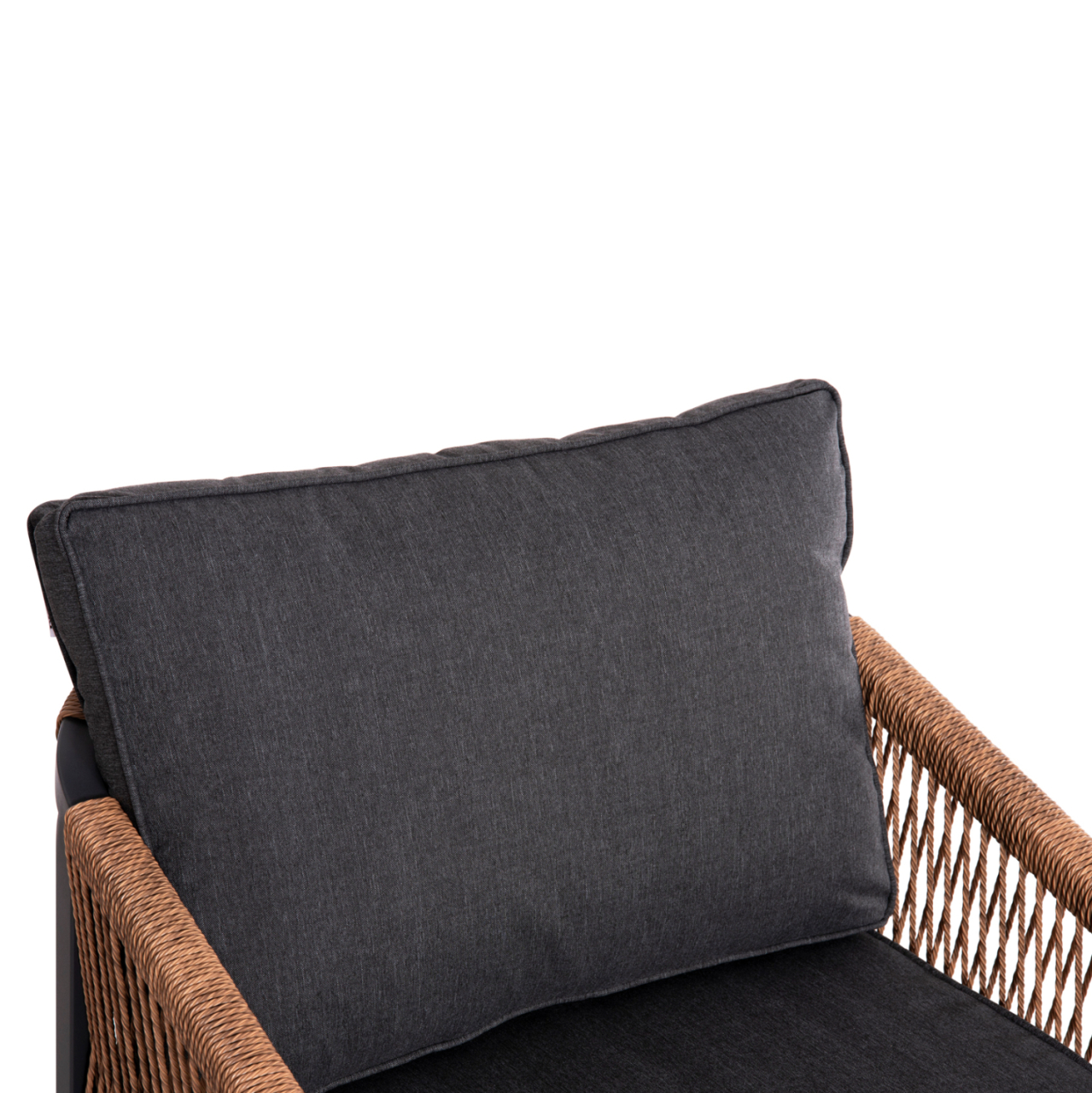 ALUMINUM ARMCHAIR MAYBEL HM6283.01 ANTHRACITE WITH BROWN P.E.RATTAN 67x74x72-87Hcm. [7]
