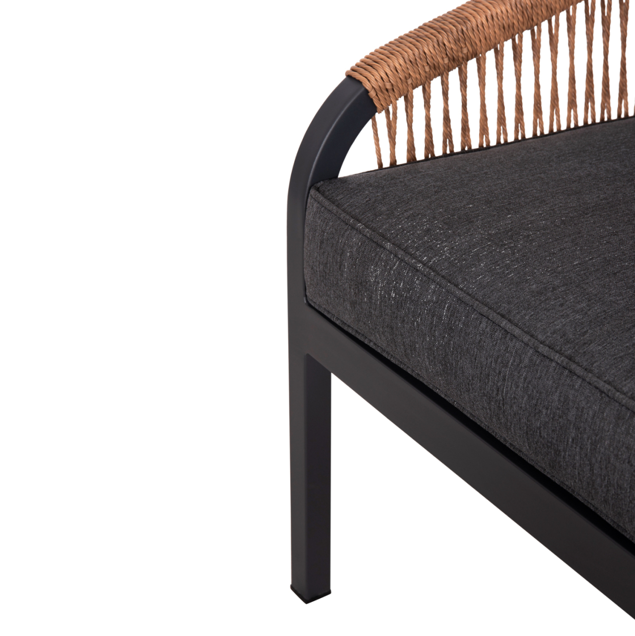ALUMINUM ARMCHAIR MAYBEL HM6283.01 ANTHRACITE WITH BROWN P.E.RATTAN 67x74x72-87Hcm. [10]