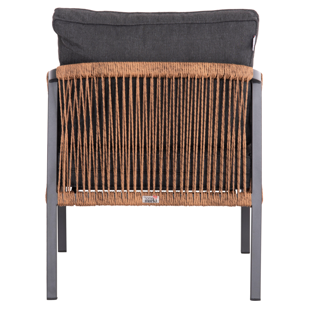 ALUMINUM ARMCHAIR MAYBEL HM6283.01 ANTHRACITE WITH BROWN P.E.RATTAN 67x74x72-87Hcm. [6]
