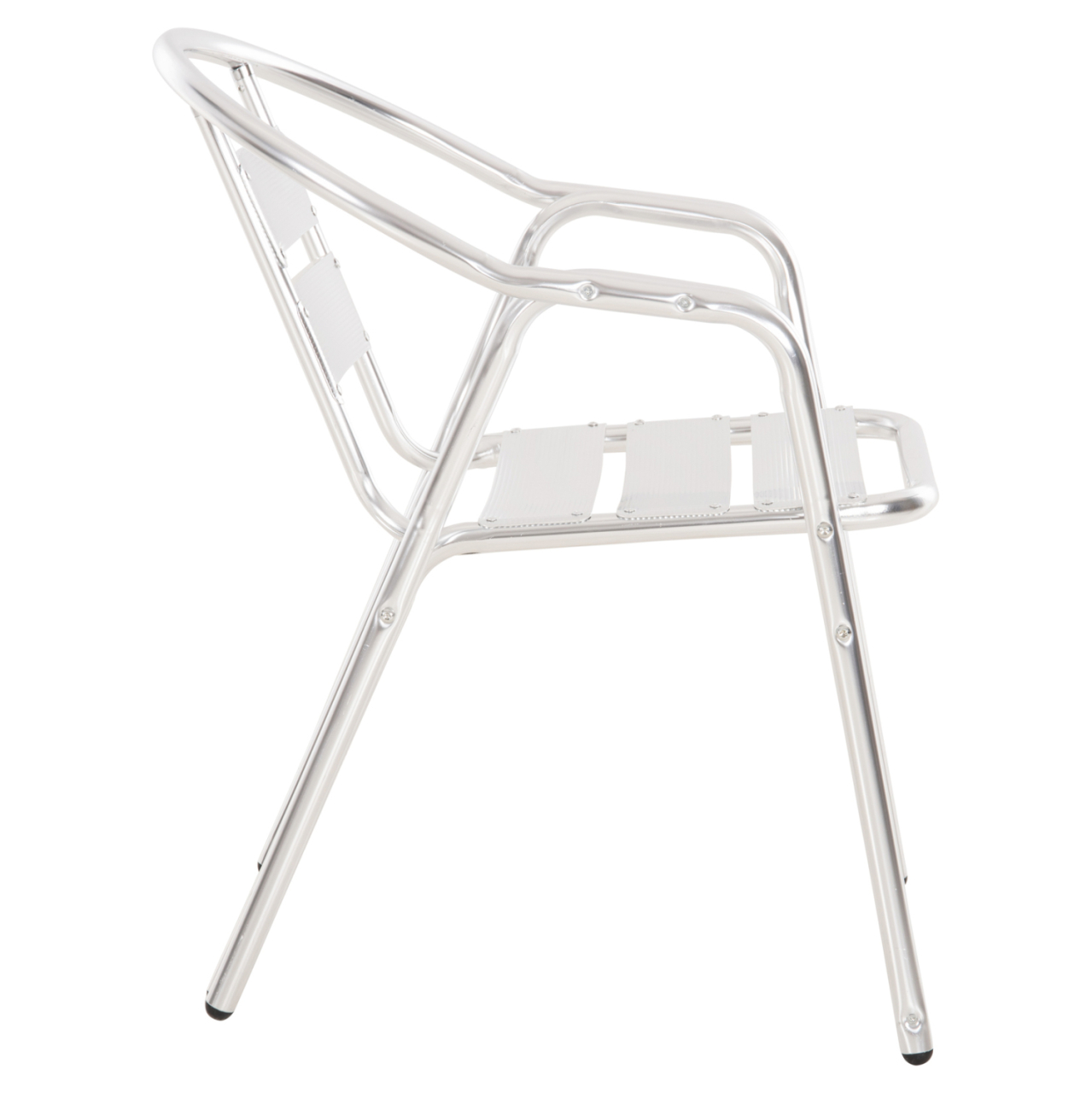 ALUMINUM ARMCHAIR MORIS HM5018 DOUBLE FRAME IN SILVER (METALLIC) COLOR 58x62x75Hcm. [4]