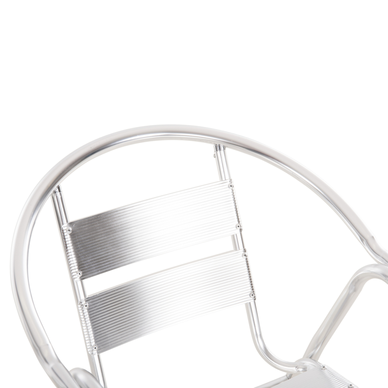 ALUMINUM ARMCHAIR MORIS HM5018 DOUBLE FRAME IN SILVER (METALLIC) COLOR 58x62x75Hcm. [7]
