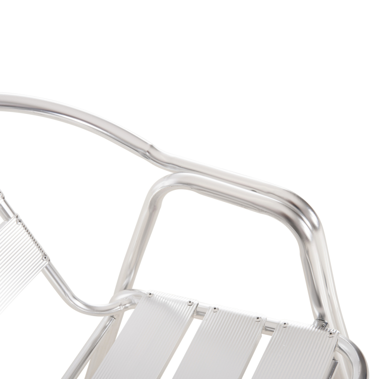 ALUMINUM ARMCHAIR MORIS HM5018 DOUBLE FRAME IN SILVER (METALLIC) COLOR 58x62x75Hcm. [9]