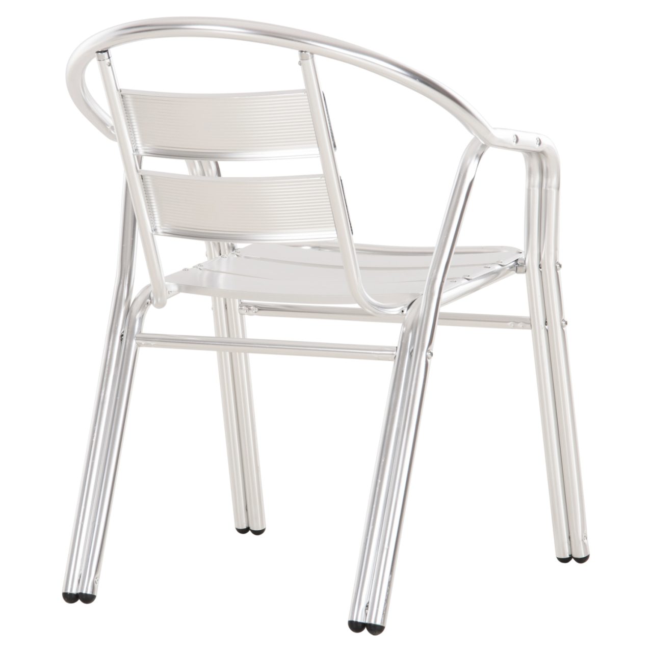 ALUMINUM ARMCHAIR MORIS HM5018 DOUBLE FRAME IN SILVER (METALLIC) COLOR 58x62x75Hcm. [5]