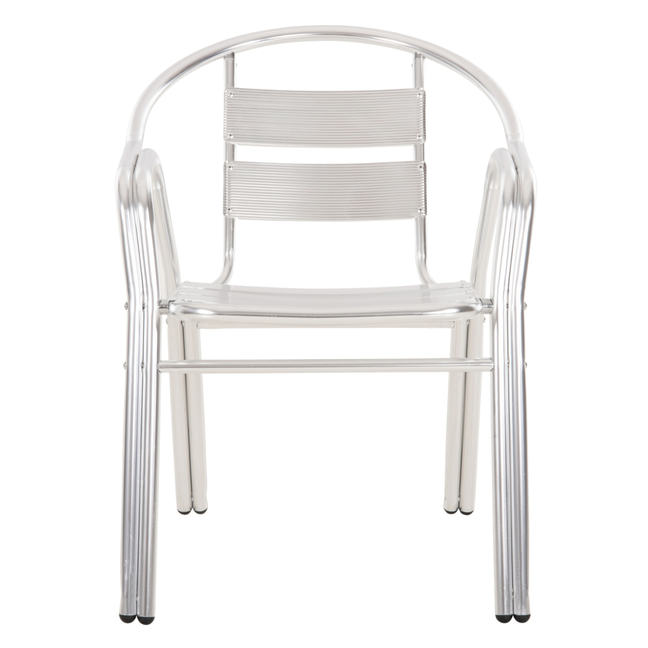 ALUMINUM ARMCHAIR MORIS HM5018 DOUBLE FRAME IN SILVER (METALLIC) COLOR 58x62x75Hcm. [3]