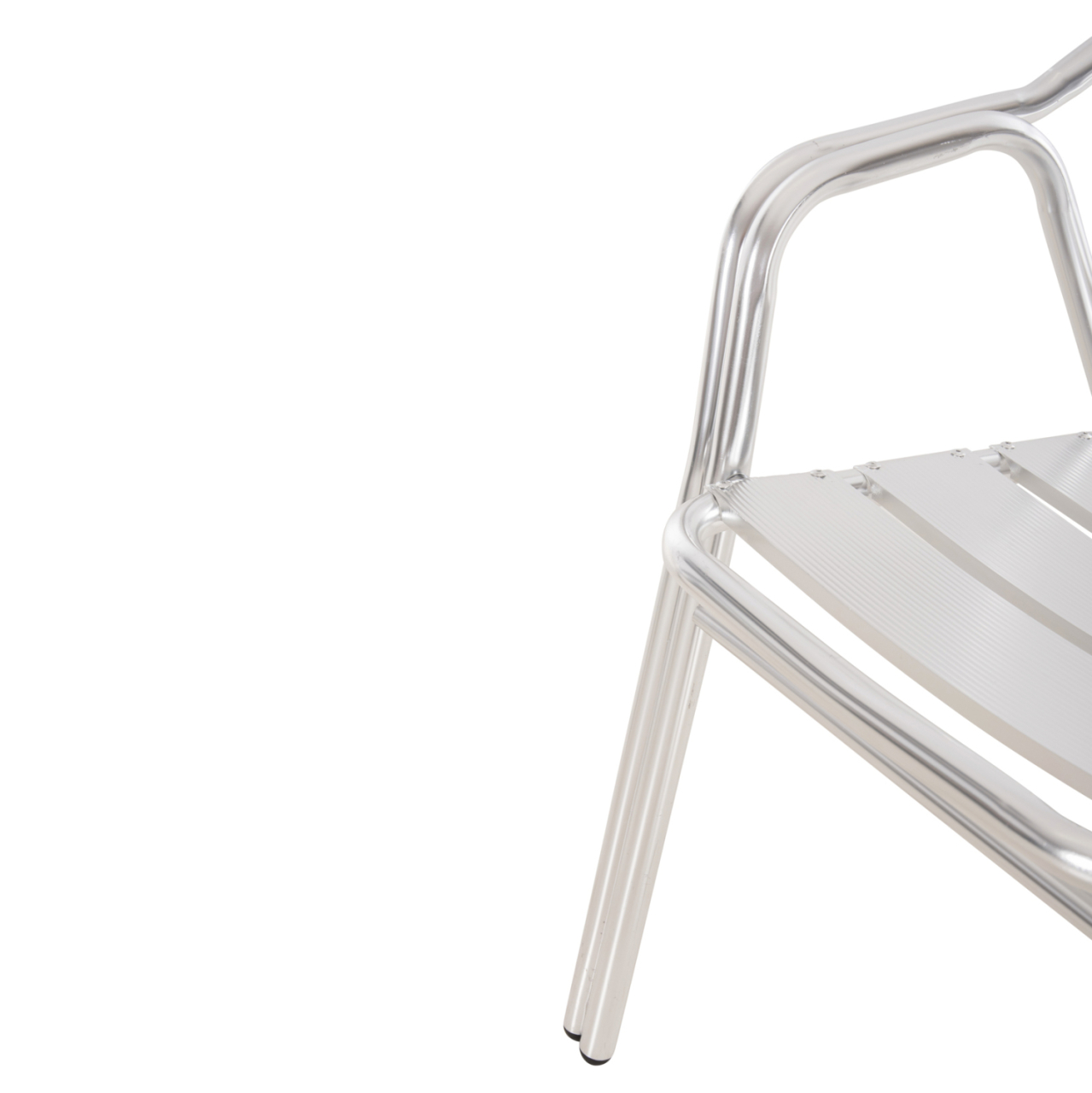 ALUMINUM ARMCHAIR MORIS HM5018 DOUBLE FRAME IN SILVER (METALLIC) COLOR 58x62x75Hcm. [10]