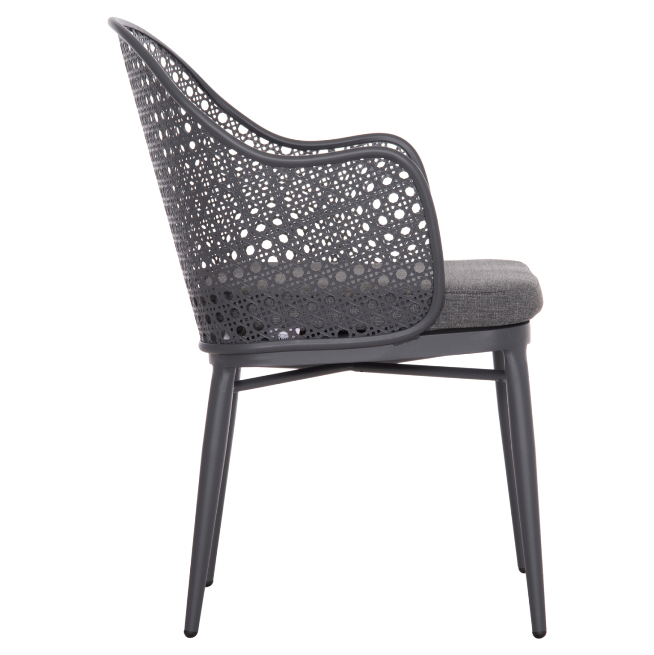 ALUMINUM ARMCHAIR OREGO HM6268.01 FRAME AND CUSHION IN DARK GREY 56x59x81Hcm. [4]