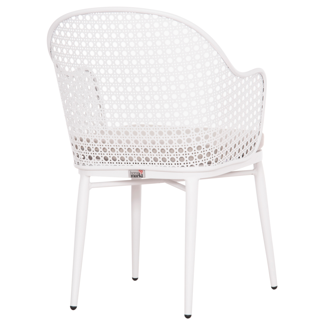 ALUMINUM ARMCHAIR OREGO HM6268.02 WHITE-CUSHION LIGHT GREY 56x59x81Hcm. [5]