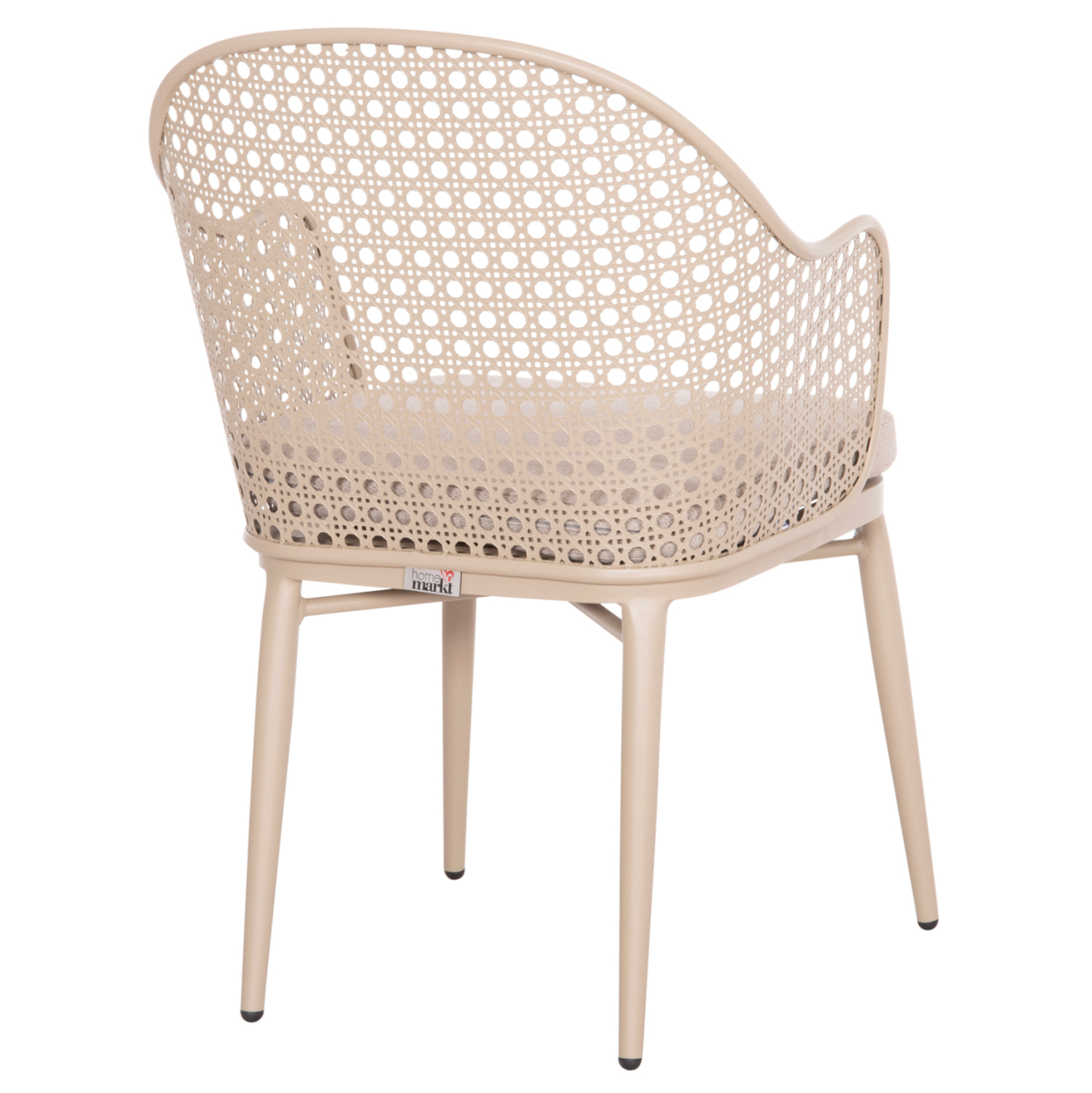 ALUMINUM ARMCHAIR OREGO HM6268.03 CAPPUCCINO-CUSHION BEIGE 58x55x83Hcm. [5]