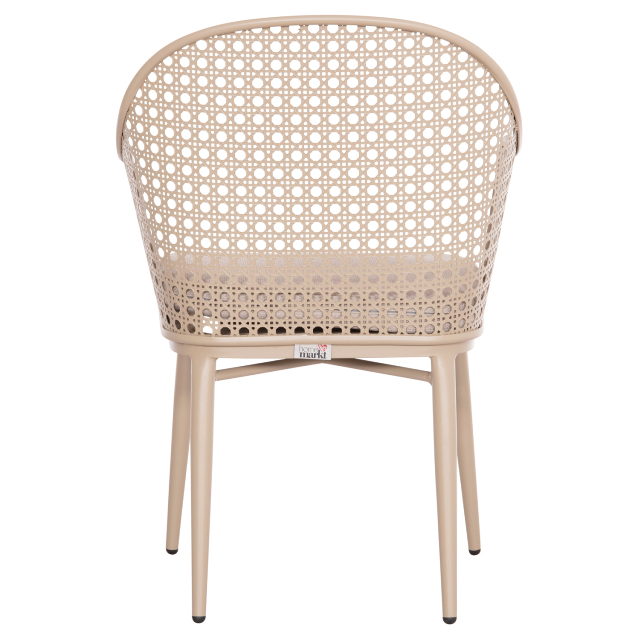 ALUMINUM ARMCHAIR OREGO HM6268.03 CAPPUCCINO-CUSHION BEIGE 58x55x83Hcm. [6]