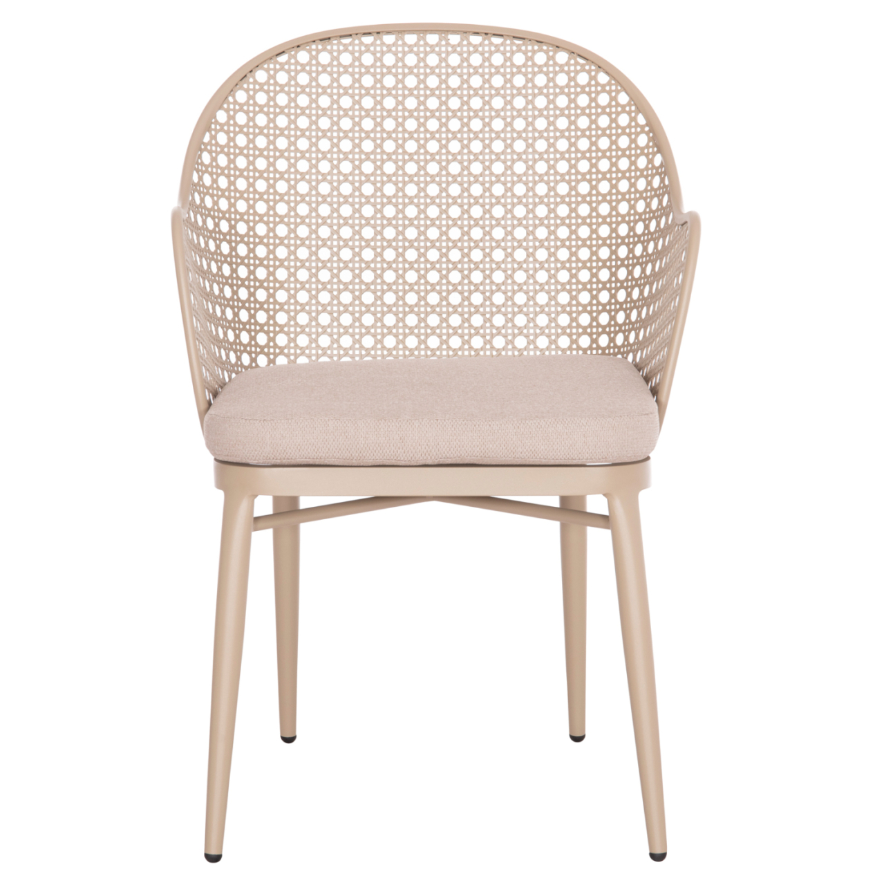 ALUMINUM ARMCHAIR OREGO HM6268.03 CAPPUCCINO-CUSHION BEIGE 58x55x83Hcm. [3]