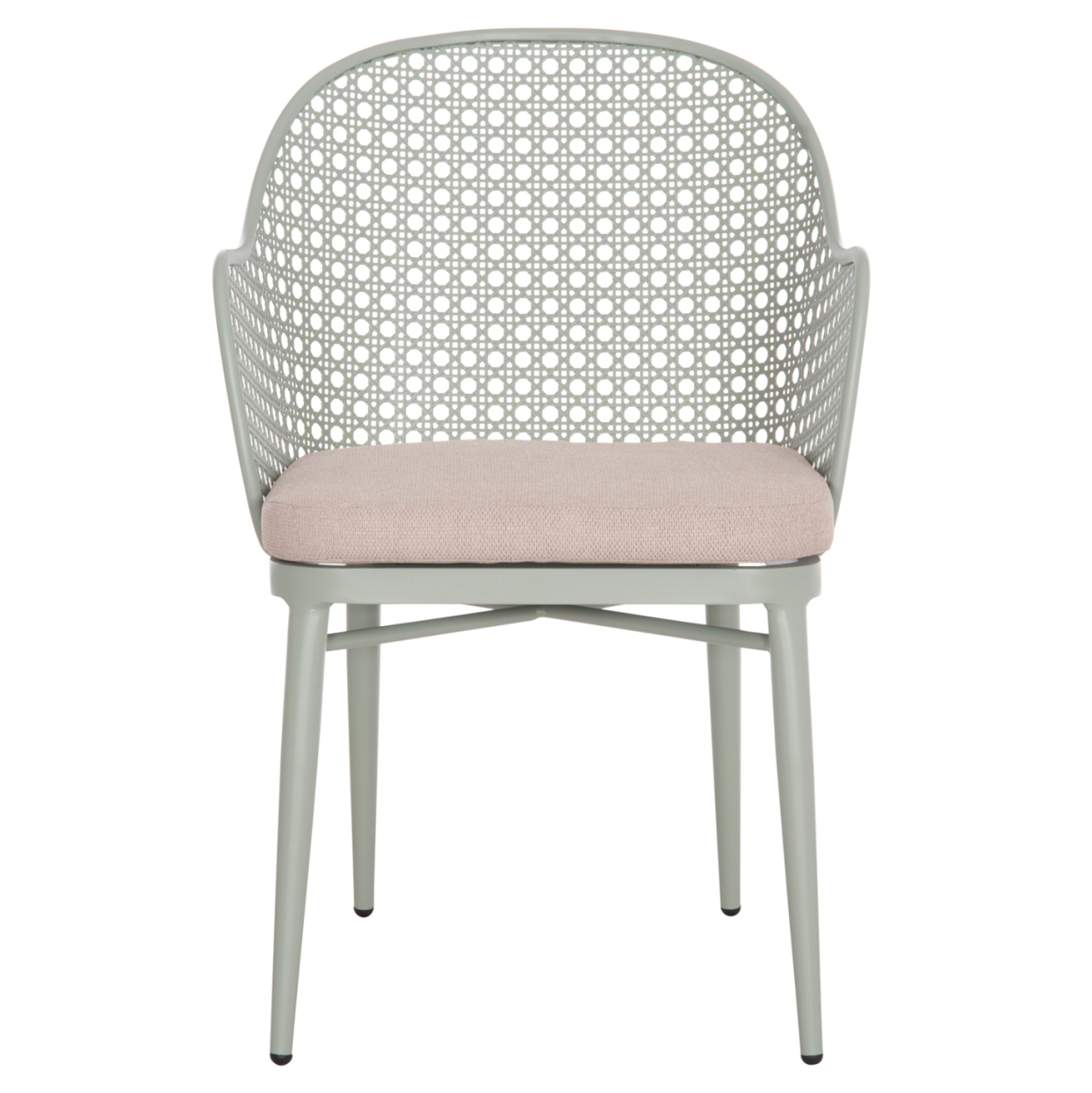 ALUMINUM ARMCHAIR OREGO HM6268.06 PISTACHIO GREEN-CUSHION BEIGE 56x59x81Hcm. [3]
