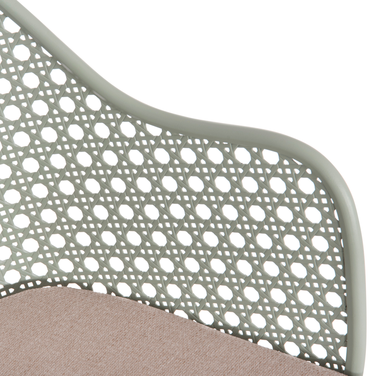ALUMINUM ARMCHAIR OREGO HM6268.06 PISTACHIO GREEN-CUSHION BEIGE 56x59x81Hcm. [8]