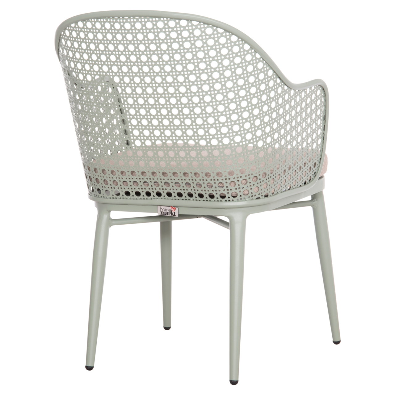 ALUMINUM ARMCHAIR OREGO HM6268.06 PISTACHIO GREEN-CUSHION BEIGE 56x59x81Hcm. [5]