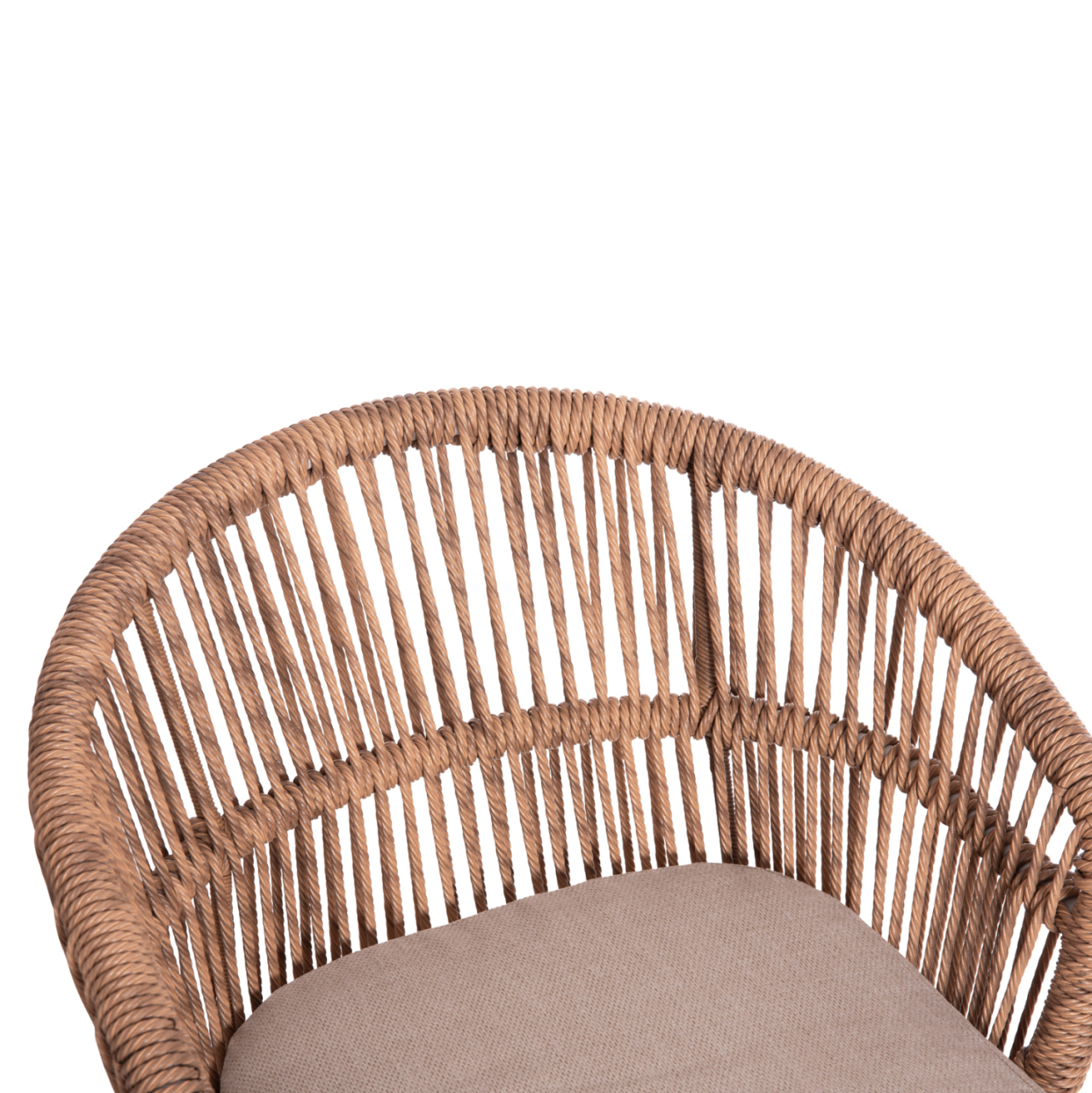 ALUMINUM ARMCHAIR ORIN HM6265.02 WHITE-P.E. RATTAN NATURAL-BEIGE CUSHION 58x61x75Hcm. [7]