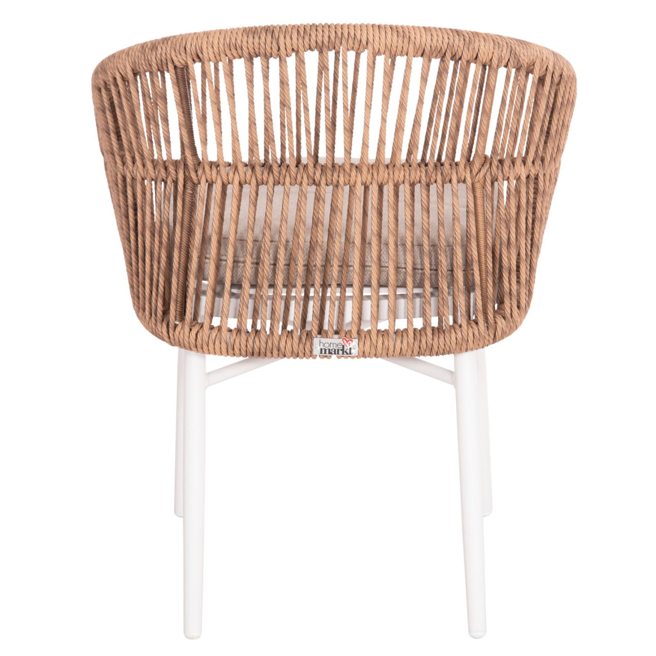 ALUMINUM ARMCHAIR ORIN HM6265.02 WHITE-P.E. RATTAN NATURAL-BEIGE CUSHION 58x61x75Hcm. [6]