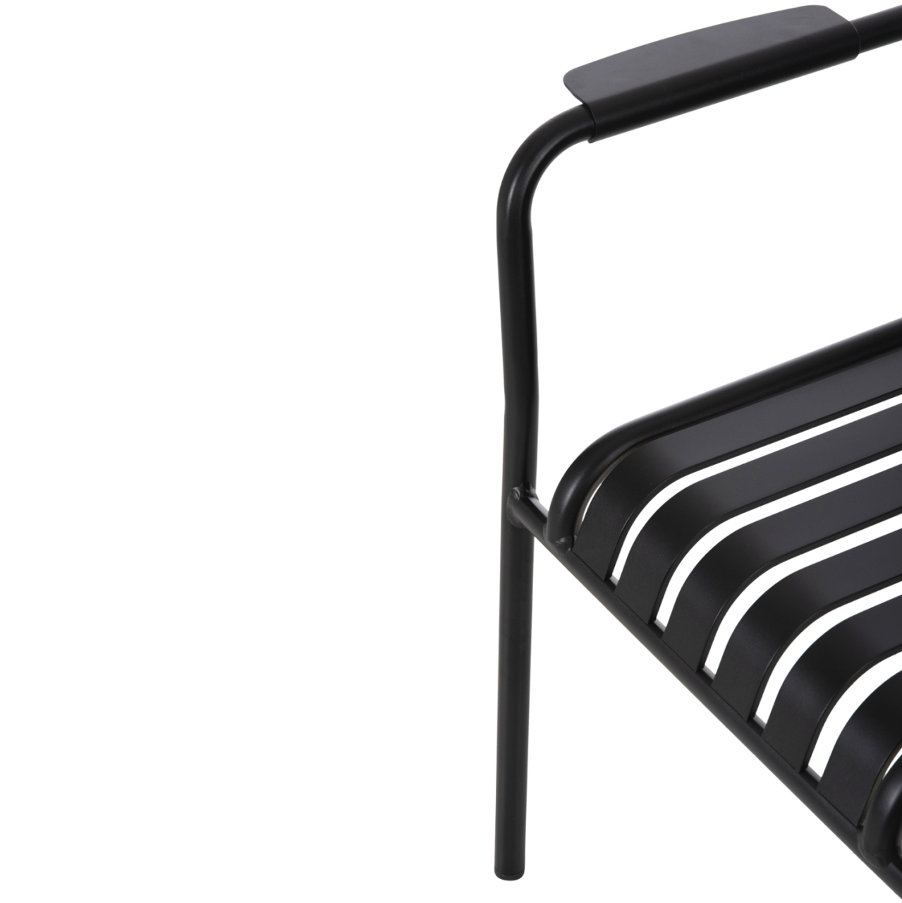 ALUMINUM ARMCHAIR RACHEL HM6088.01 BLACK 63x58x85Hcm. [9]