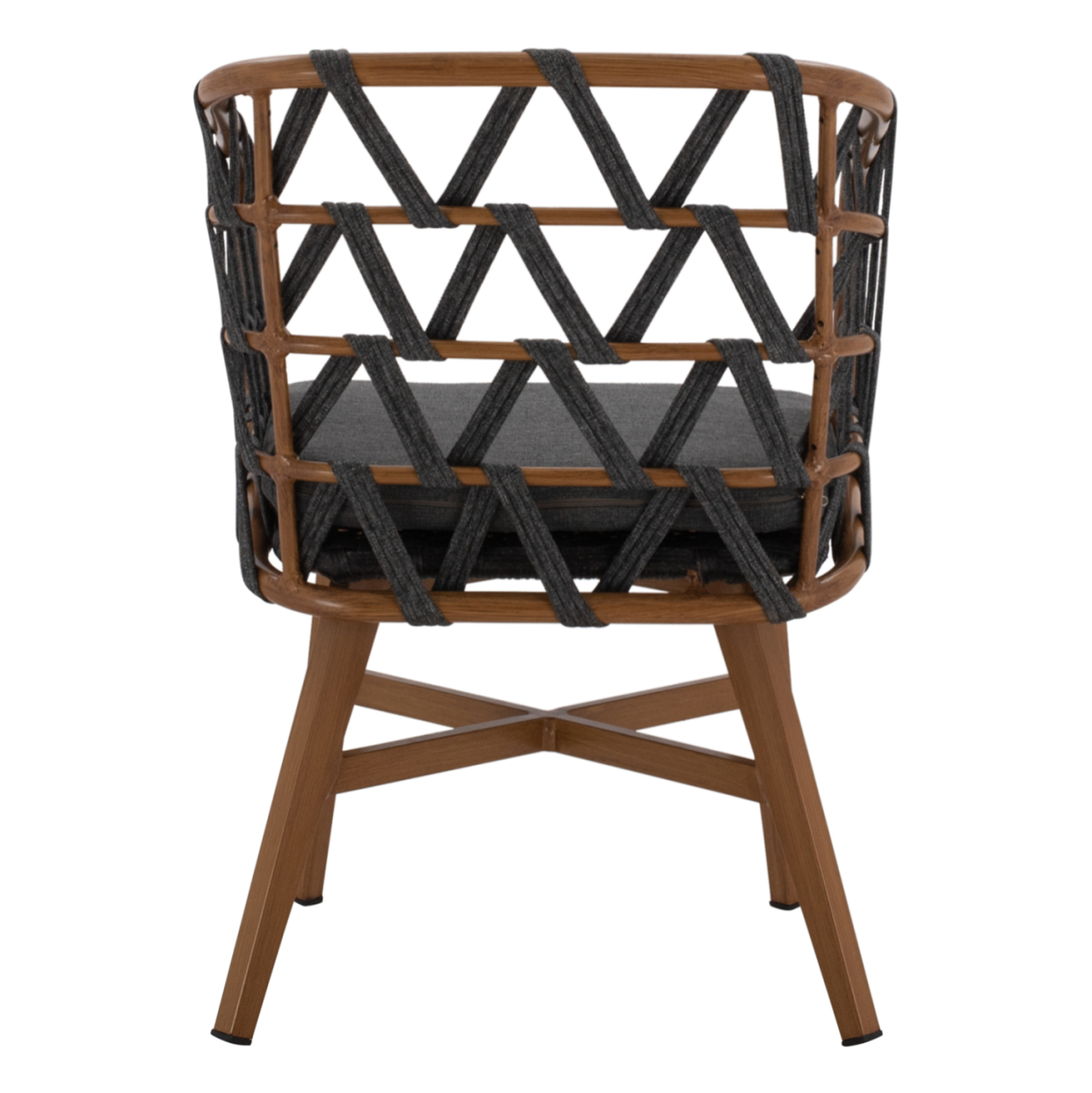 ALUMINUM ARMCHAIR RICKO HM5782.11 WITH WIDE GREY STRAPS 58x59x78 cm. [6]