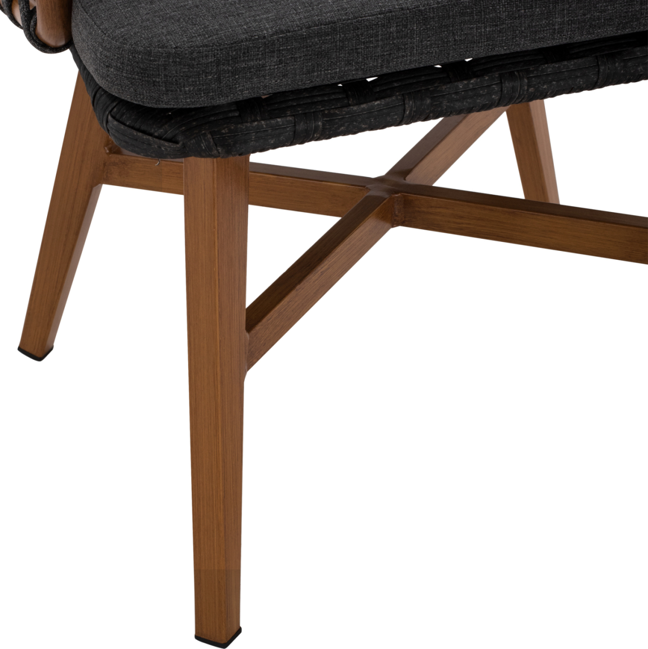 ALUMINUM ARMCHAIR RICKO HM5782.11 WITH WIDE GREY STRAPS 58x59x78 cm. [8]