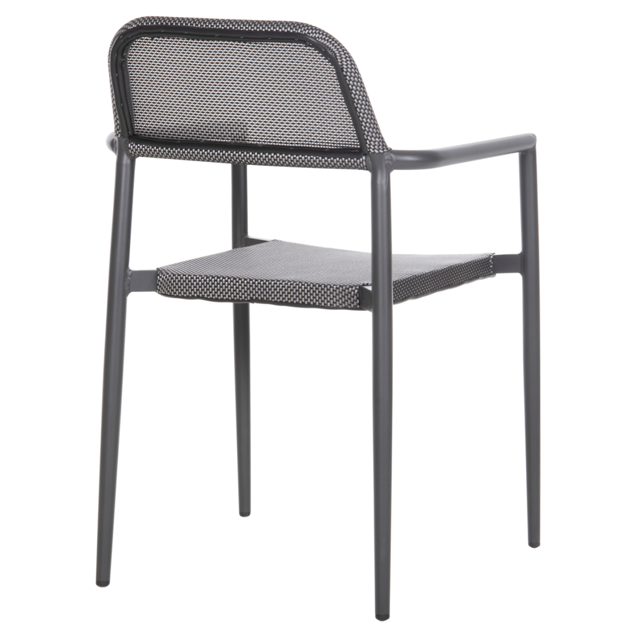 ALUMINUM ARMCHAIR RONNY HM5998.01 GREY FRAME and GREY TEXTILENE 53x51x80Hcm. [5]