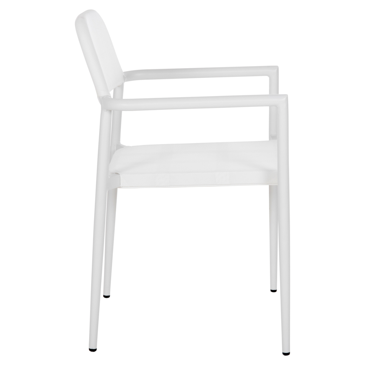 ALUMINUM ARMCHAIR RONNY HM5998.02 WHITE FRAME and WHITE TEXTILENE 53x51x80Hcm. [4]