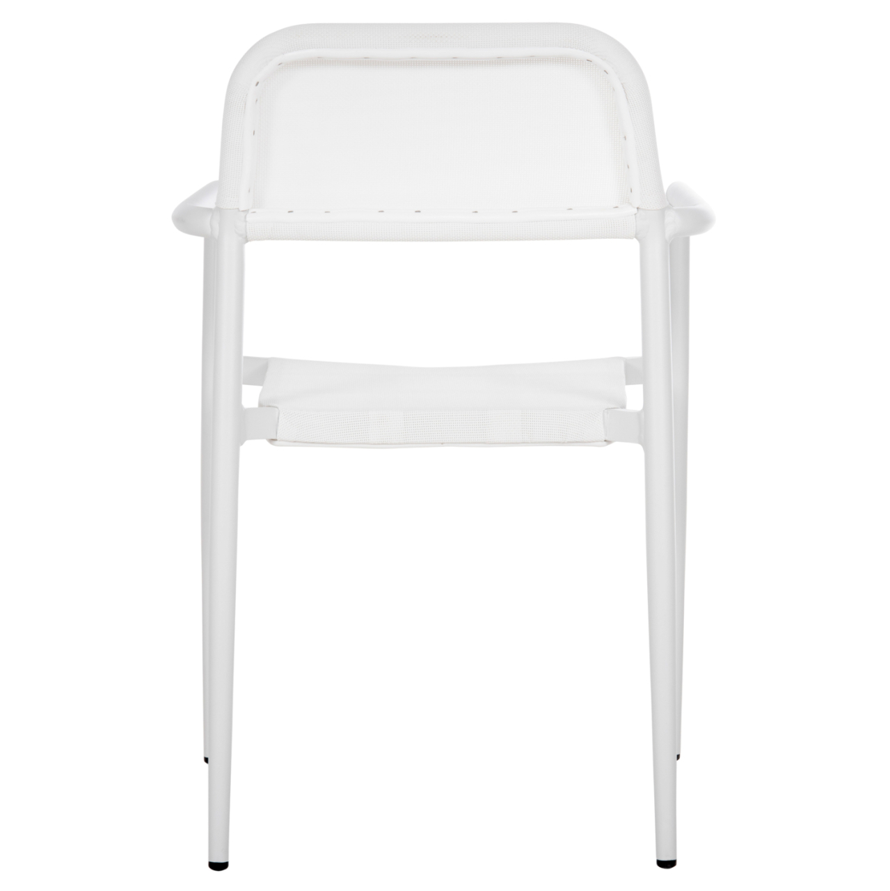 ALUMINUM ARMCHAIR RONNY HM5998.02 WHITE FRAME and WHITE TEXTILENE 53x51x80Hcm. [6]
