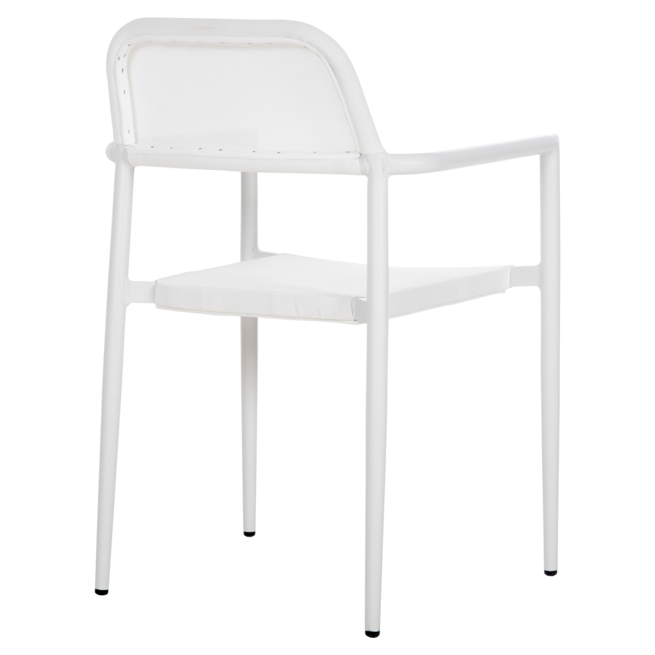 ALUMINUM ARMCHAIR RONNY HM5998.02 WHITE FRAME and WHITE TEXTILENE 53x51x80Hcm. [5]