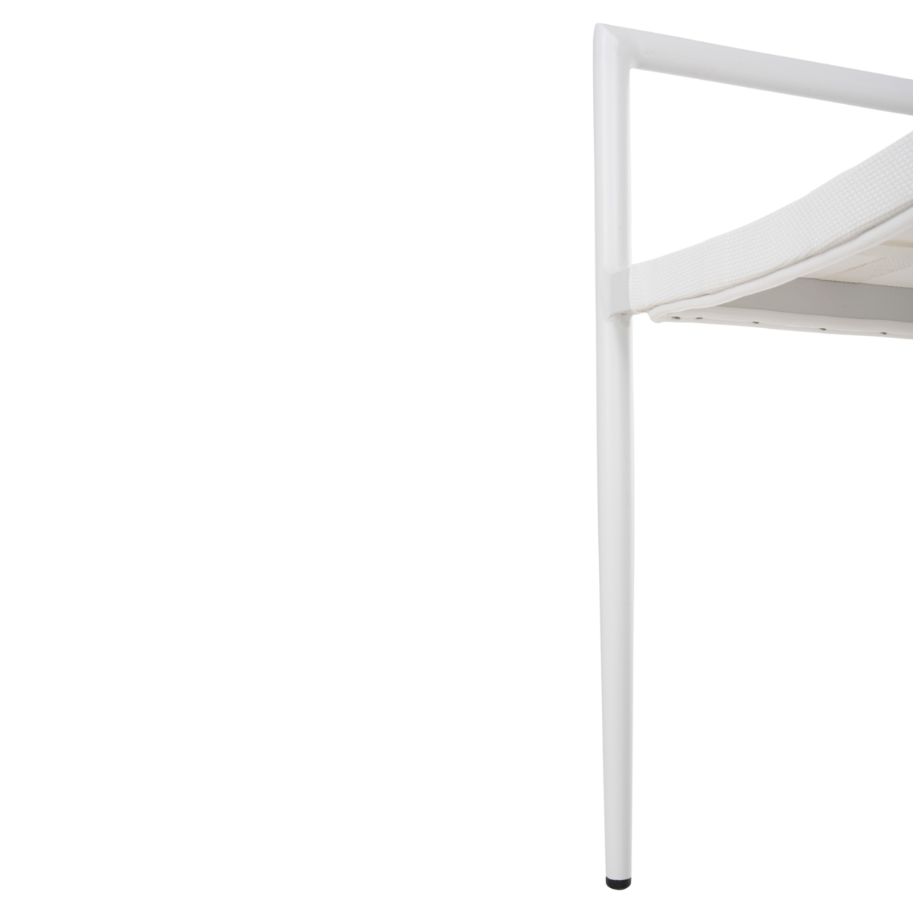 ALUMINUM ARMCHAIR RONNY HM5998.02 WHITE FRAME and WHITE TEXTILENE 53x51x80Hcm. [9]