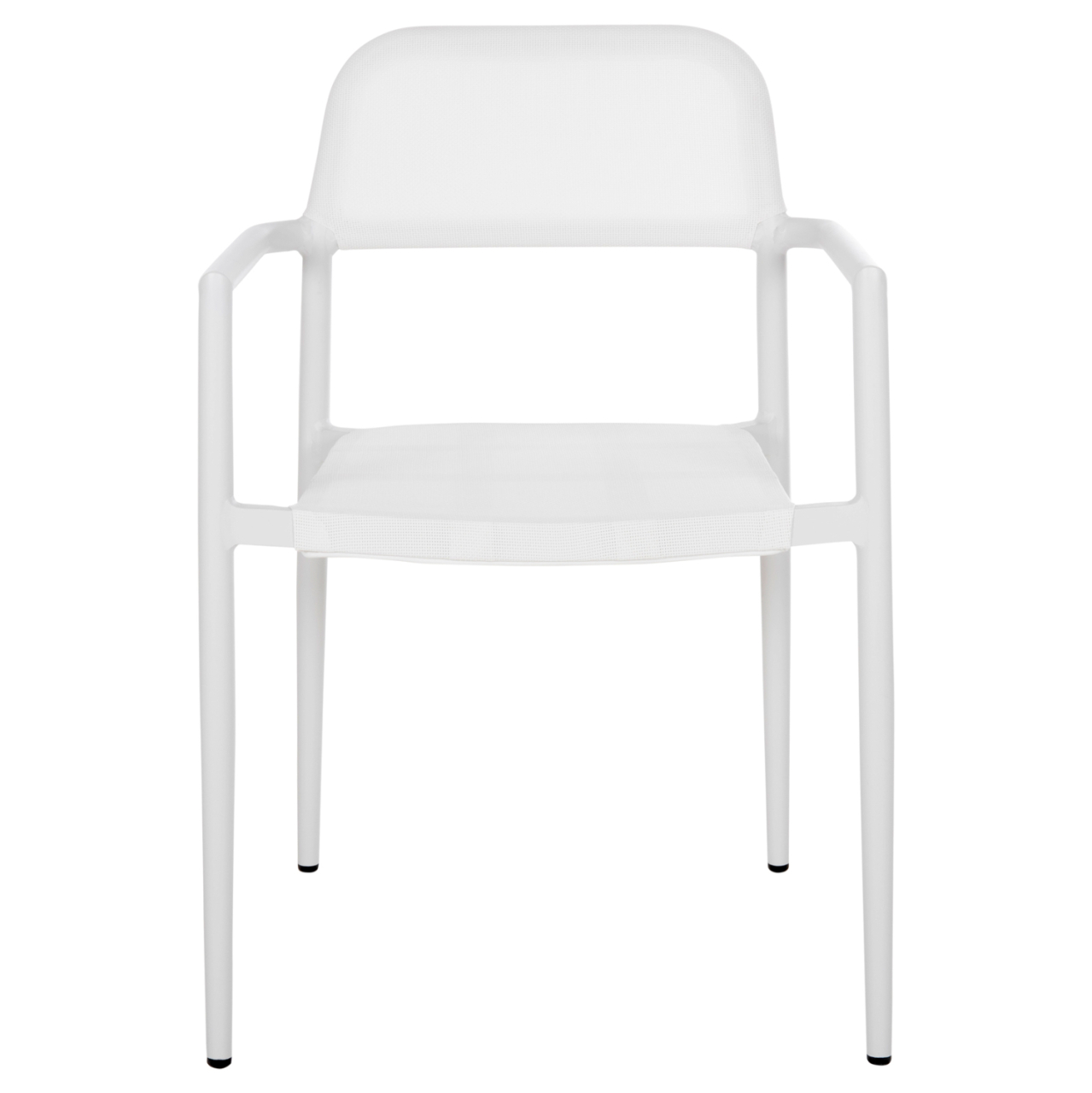 ALUMINUM ARMCHAIR RONNY HM5998.02 WHITE FRAME and WHITE TEXTILENE 53x51x80Hcm. [3]