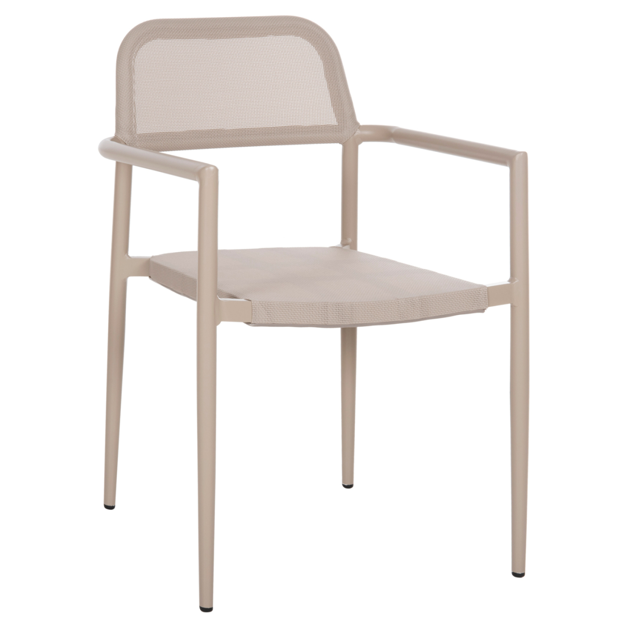 ALUMINUM ARMCHAIR RONNY HM5998.03 CHAMPAGNE COLORED FRAME and TEXTILENE 53x51x80Hcm. [1]