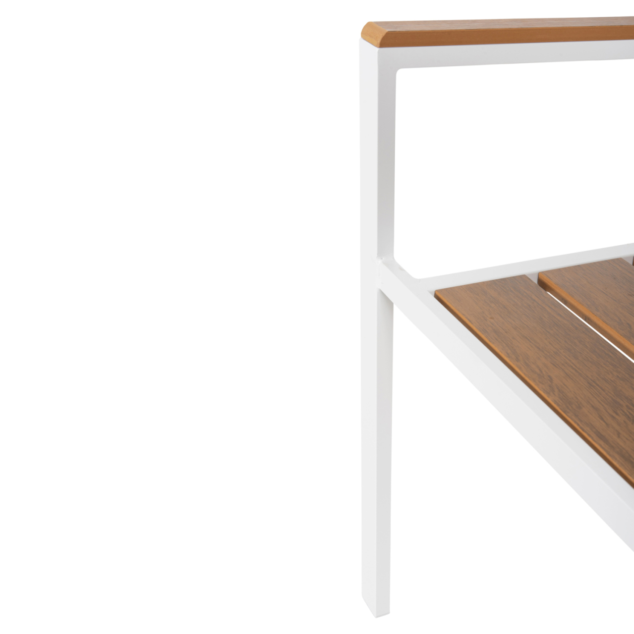 ALUMINUM ARMCHAIR SAGA HM5981.01 WHITE-POLYWOOD IN NATURAL 55x55x86Hcm. [10]