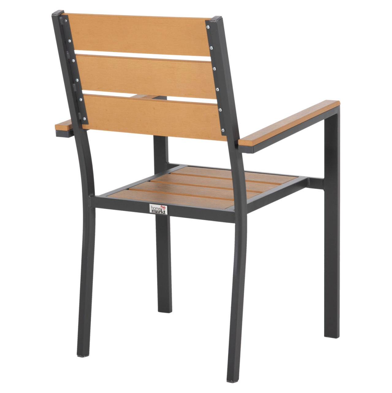 ALUMINUM ARMCHAIR SAGA HM5981.03 ANTHRACITE-POLYWOOD IN NATURAL 55x55x86Hcm. [4]