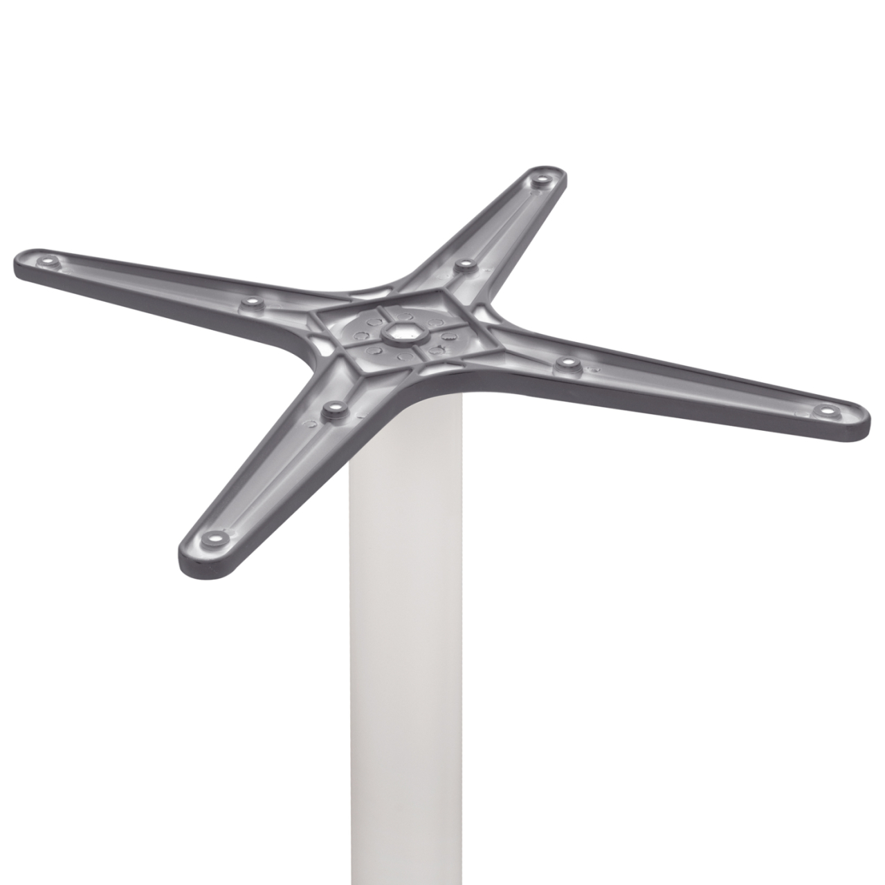 Aluminum Base HM460.02 White matte 66x66x72 with cross 48x48 [4]