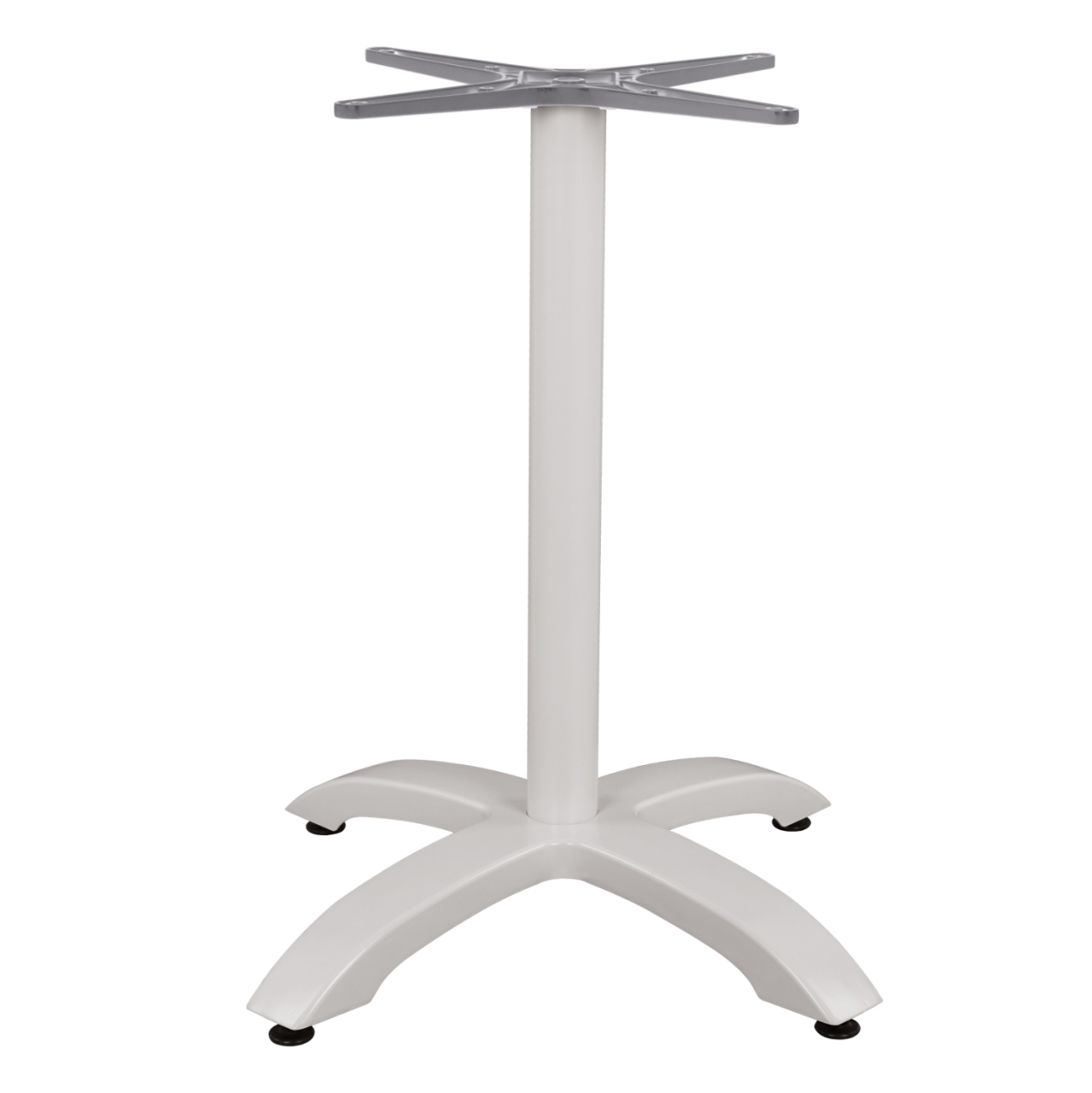 Aluminum Base HM460.02 White matte 66x66x72 with cross 48x48 [3]