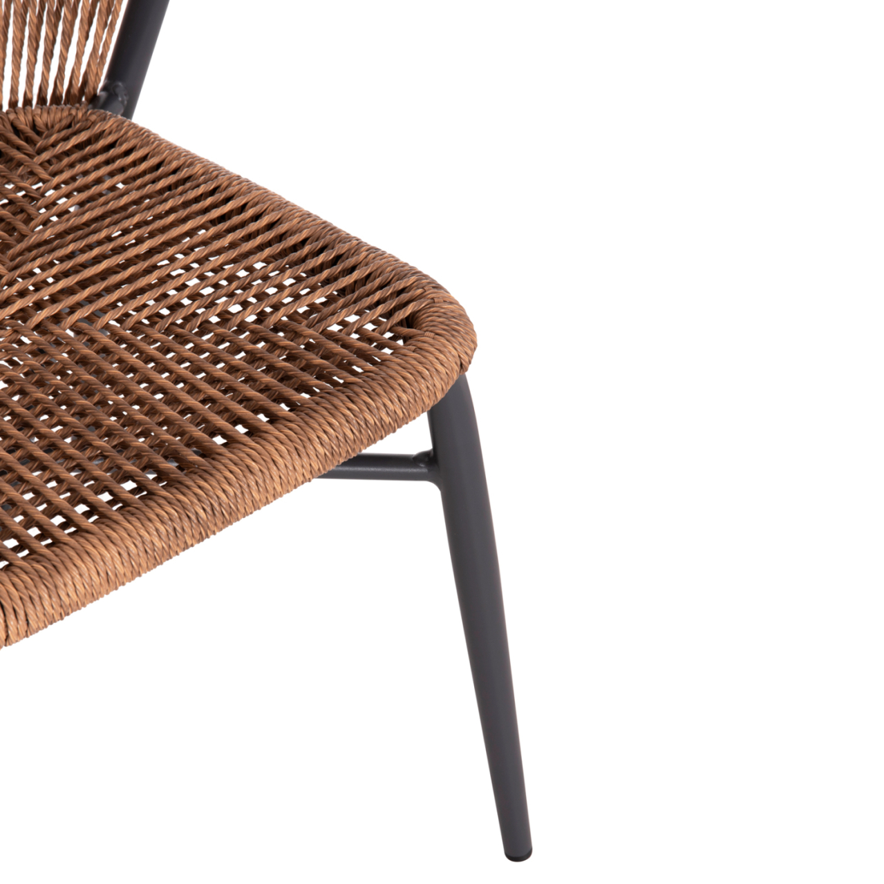 ALUMINUM CHAIR LYNN HM6267.01 ANTHRACITE FRAME-P.E. RATTAN IN NATURAL COLOR 57x61x79Hcm. [8]