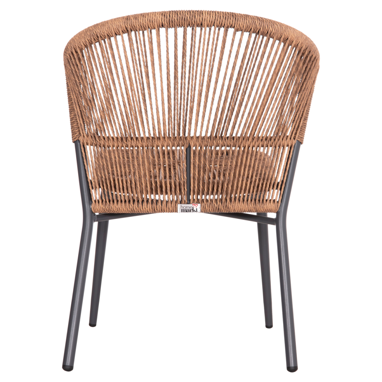 ALUMINUM CHAIR LYNN HM6267.01 ANTHRACITE FRAME-P.E. RATTAN IN NATURAL COLOR 57x61x79Hcm. [6]