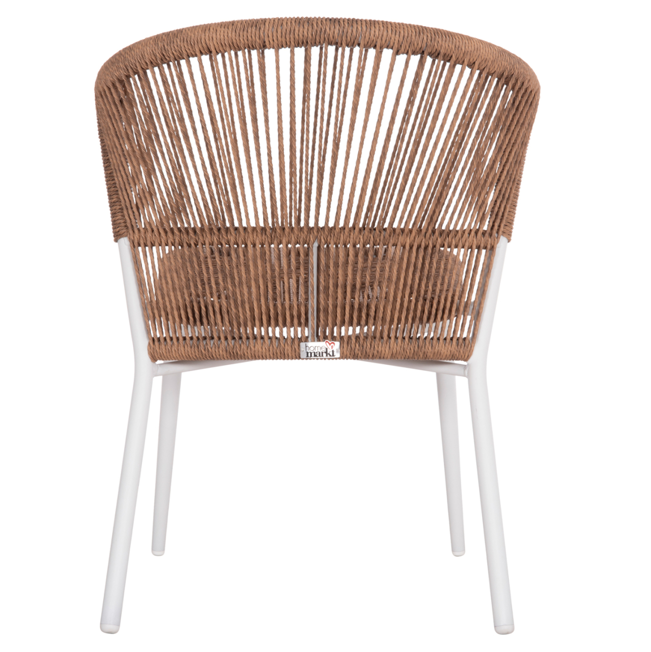ALUMINUM CHAIR LYNN HM6267.02 WHITE FRAME-P.E. RATTAN IN NATURAL COLOR 57x61x79Hcm. [5]
