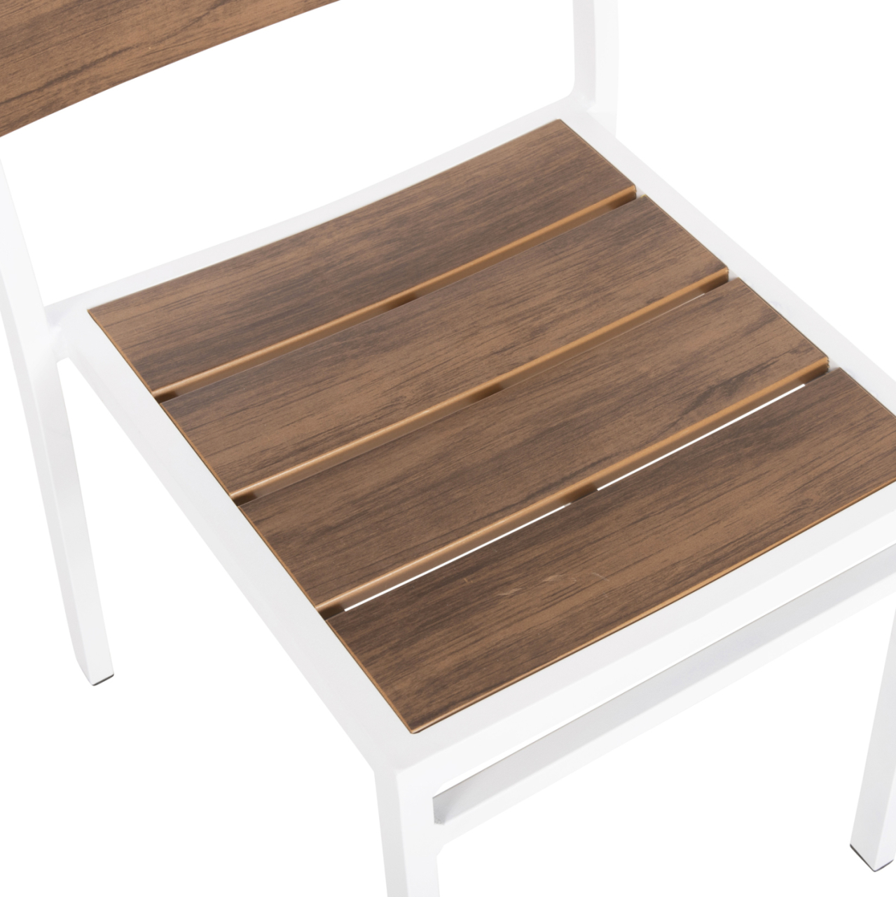 ALUMINUM CHAIR SAGA HM6063.01 WHITE WITH POLYWOOD 46x52x86Hcm. [8]