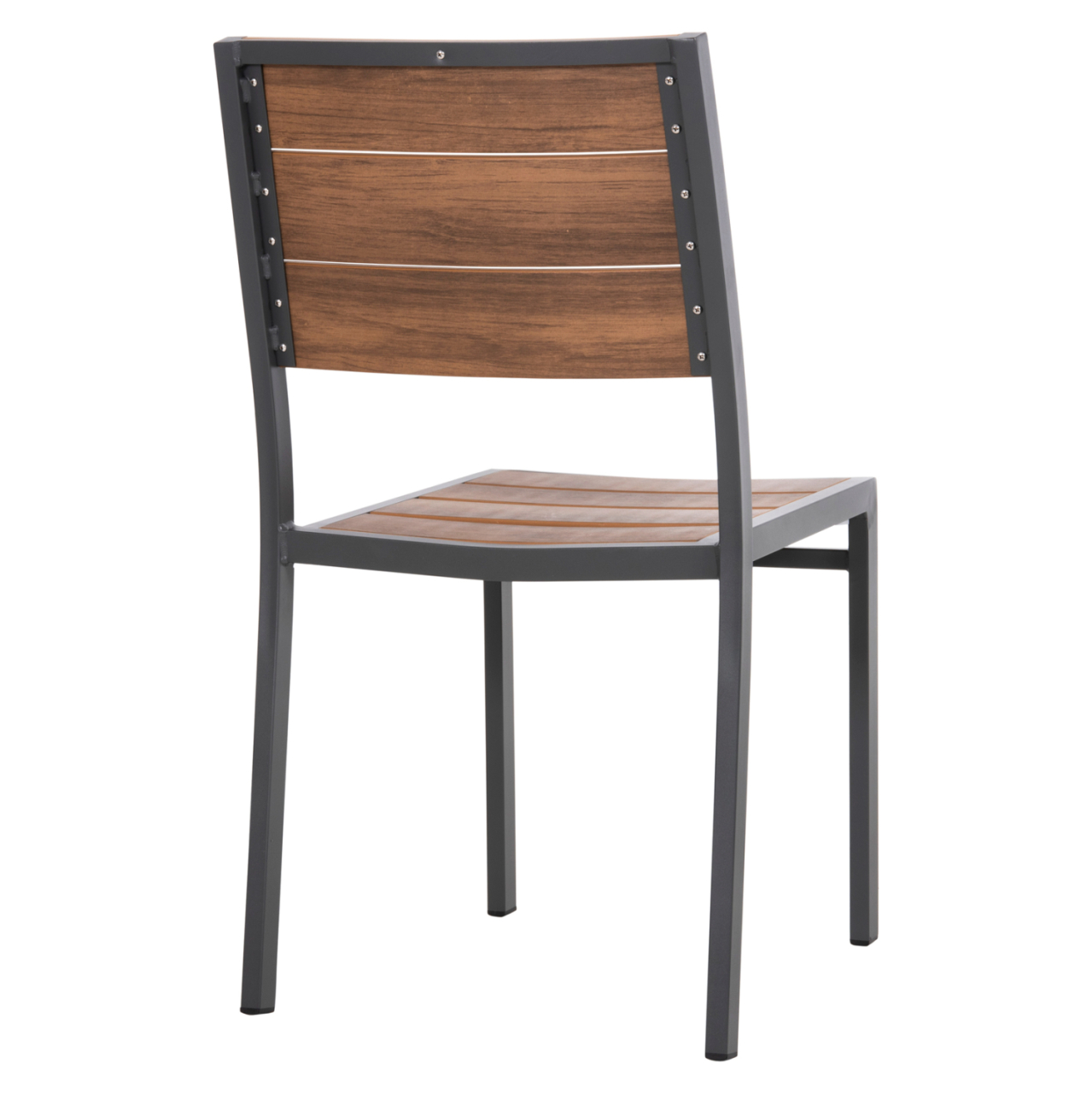 ALUMINUM CHAIR SAGA HM6063.02 DARK GREY WITH POLYWOOD 46x52x86Hcm. [5]