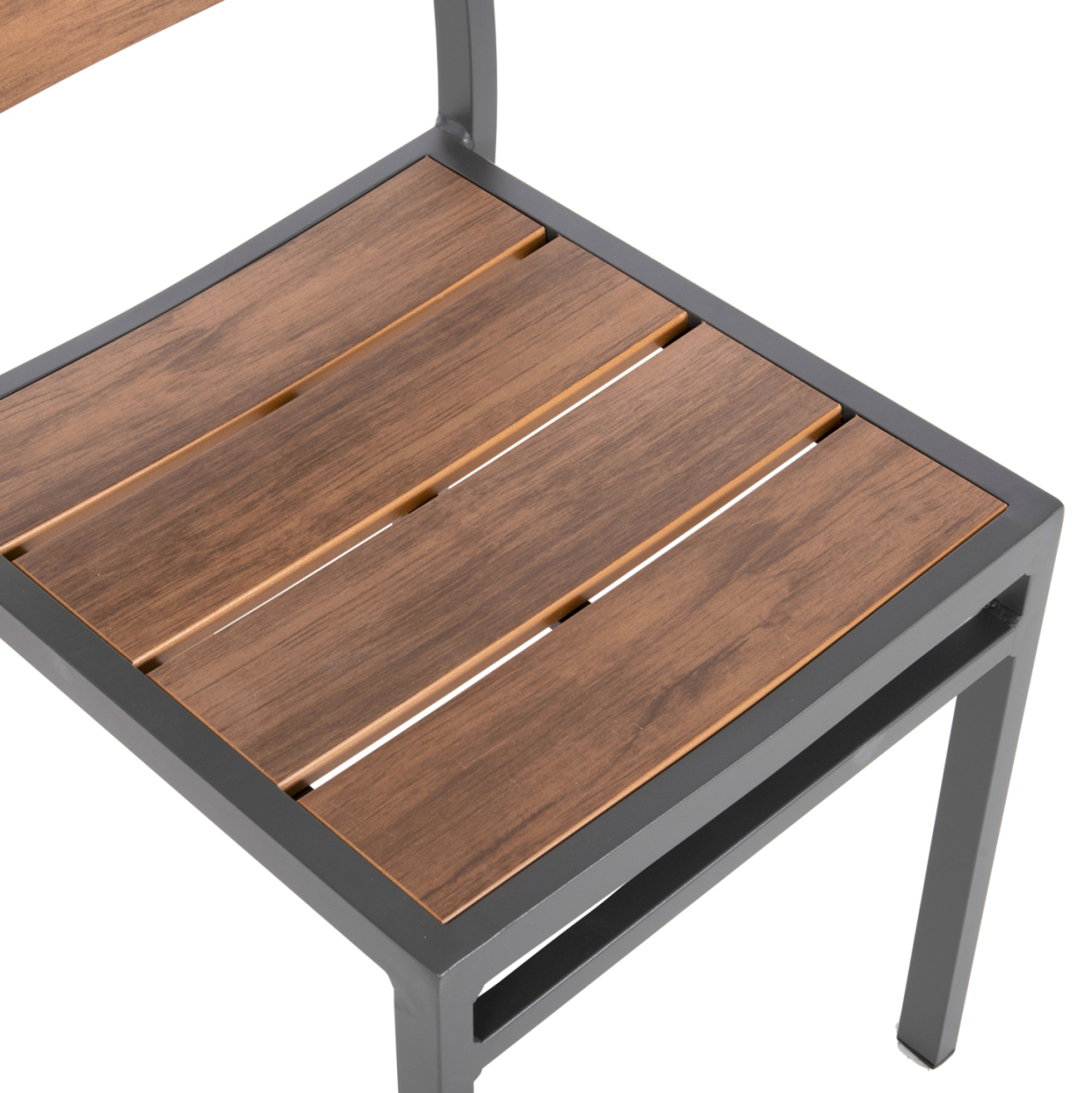 ALUMINUM CHAIR SAGA HM6063.02 DARK GREY WITH POLYWOOD 46x52x86Hcm. [8]