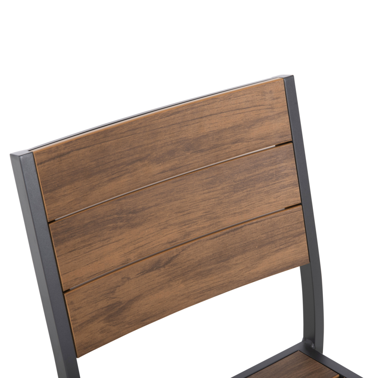 ALUMINUM CHAIR SAGA HM6063.02 DARK GREY WITH POLYWOOD 46x52x86Hcm. [7]