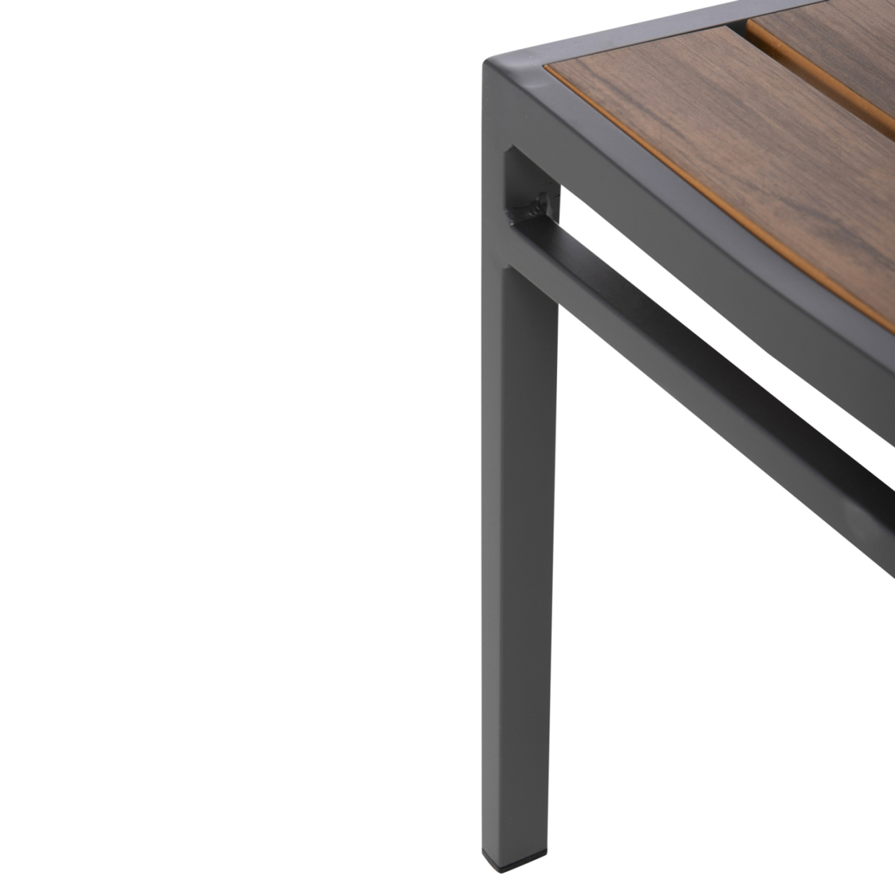 ALUMINUM CHAIR SAGA HM6063.02 DARK GREY WITH POLYWOOD 46x52x86Hcm. [9]